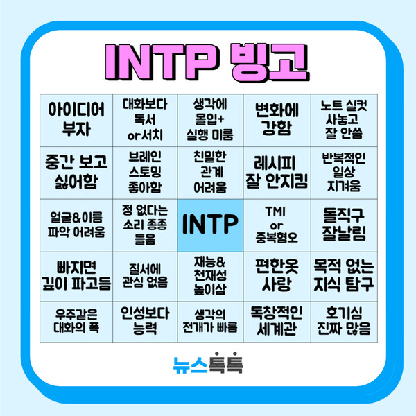 [Mbti] Intp 특징 정리(연애,직업,팩폭,궁합,연예인,꼬시기,플러팅,성격,이상형)